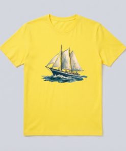 Round Neck T-shirt Yellow With Print