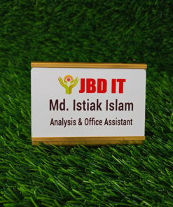 Mini table nameplate with print