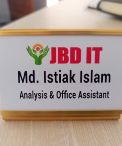 Mini table nameplate with print