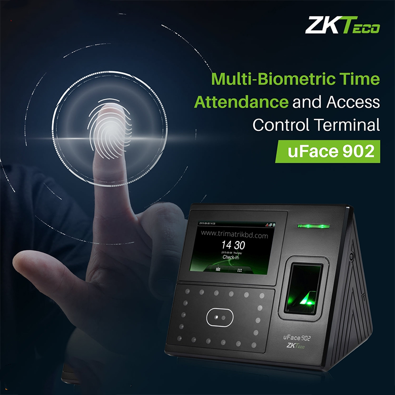 Face & Fingerprint Attendance Device ZKTeco uFace902 - Image 2