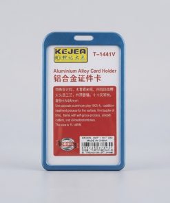 Aluminum ID Card Holder Blue