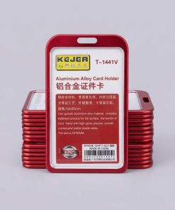 Alternative view of Aluminum ID Card Holder Red