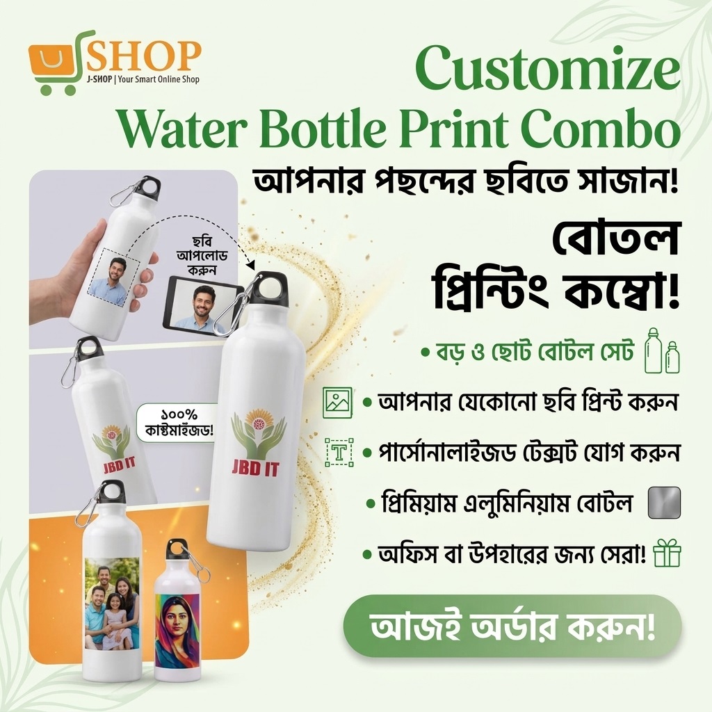 Customize Water Bottle Print Combo
