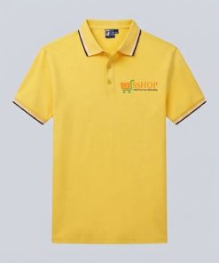 Polo T-shirt Yellow With Print