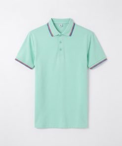 Polo T-shirt light green blank