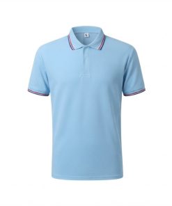 Polo T-shirt light sky blank