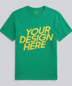 Round Neck T-shirt Bright Green (With Print)